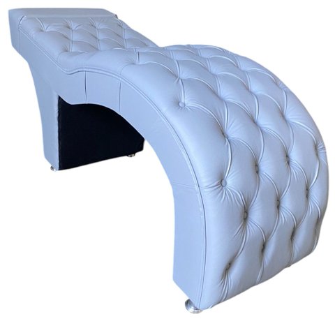 Maca Estética Estofada M1 80cm Corino Cinza Claro - In9 Decor