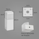 Ver imagem 3 de Poste Balizador Branco 20cm P/ Jardim Em Alumínio St2791