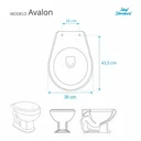 Ver imagem 4 de Tampa de Vaso Poliéster Avalon Fumê Translúcido para louça Ideal Standard