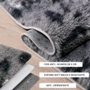 Ver imagem 3 de Tapete Passadeira Quarto Antiderrapante Mesclado Cinza 50 X 140 Cm