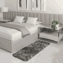 Ver imagem 1 de Tapete Passadeira Quarto Antiderrapante Mesclado Cinza 50 X 140 Cm