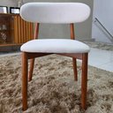 Ver imagem 2 de Kit 8 Cadeiras Madeira para Sala de Jantar Linho