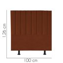 Ver imagem 2 de Cabeceira Estofada Carla 100cm Solteiro Para Cama Box Quarto Suede Terracota Telha - Gat Magazine
