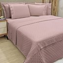 Ver imagem 2 de Kit Cobre Leito King + Jogo de Lençol Micropercal 300 Fios com Bordado Inglês Santorini 7 Peças