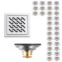 Ver imagem 1 de Ralo Inox Kit 30 Uni 10x10 Casa Anti Odor Lavabo Banheiro Quintal Higienico Anti Inseto Lavanderia V
