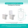 Assento Sanitário Tampa de Vaso Branco Mdf Laqueado Compacta para Bacia Sensea - 4
