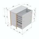 Ver imagem 7 de Cômoda Infantil 3 Gavetas Arredus em Madeira Maciça e MDF Branco e Natural