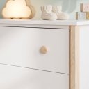 Ver imagem 6 de Cômoda Infantil 3 Gavetas Arredus em Madeira Maciça e MDF Branco e Natural