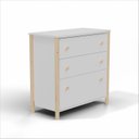 Ver imagem 2 de Cômoda Infantil 3 Gavetas Arredus em Madeira Maciça/MDF Branco/Marrom