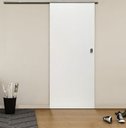 Ver imagem 1 de Kit Porta de Correr Colmeia Eucaplac Branco Somad 210 x 82 Trilho Alumínio Natural Somad