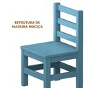 Ver imagem 3 de Kit 2 Cadeiras de Madeira Maciça Infantil Azul Nerim Jm Móveis