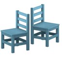Ver imagem 2 de Kit 2 Cadeiras de Madeira Maciça Infantil Azul Nerim Jm Móveis
