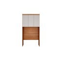 Ver imagem 1 de Módulo de Quarto Solteiro Armário Ponte Aéreo Rizon/Linea c/ 3 Portas Cumaru/Fendi 25 - Novo