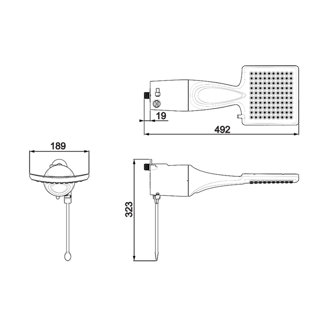 Kit Chuveiro Eletrônico Loren Shower Lorenzetti 220v ou 127v:branco/220v - 5