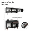 Ver imagem 5 de Armário de Cozinha Compacta 190cm Preto Reims Madesa 06
