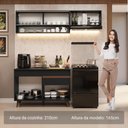 Ver imagem 6 de Armário de Cozinha Compacta 190cm Preto Reims Madesa 06