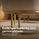 Ver imagem 6 de Poltrona Stella Linho Bege A19 Base Industrial Dourada - D’Rossi