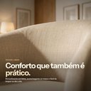 Ver imagem 5 de Poltrona Stella Linho Bege A19 Base Industrial Dourada - D’Rossi