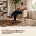 Ver imagem 3 de Poltrona Stella Linho Bege A19 Base Industrial Dourada - D’Rossi