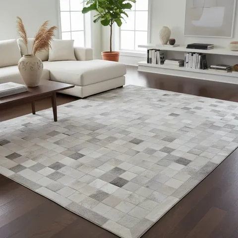 Tapete de Couro Natural Premium Cinza 2,00 X 1,50 M