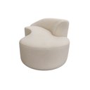 Ver imagem 5 de Sofá Curvo 230cm Braço Lado Esquerdo Mavie Bouclé Off White - Sallar Home