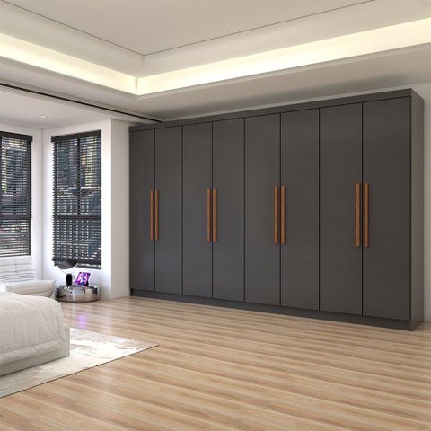 Guarda-roupa Casal Odisseia 8 Portas 4 Gavetas Onix - Panorama Móveis