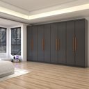 Ver imagem 1 de Guarda-roupa Casal Odisseia 8 Portas 4 Gavetas Onix - Panorama Móveis