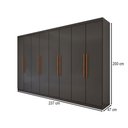 Ver imagem 4 de Guarda-roupa Casal Odisseia 8 Portas 4 Gavetas Onix - Panorama Móveis