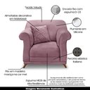 Ver imagem 3 de Kit 2 Poltronas Decorativas com 2 Almofadas Armstrong Veludo Uva - Gran Belo