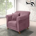 Ver imagem 5 de Kit 2 Poltronas Decorativas com 2 Almofadas Armstrong Veludo Uva - Gran Belo