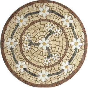 Mandala Mosaico Floral Rosone Venezia 120cm