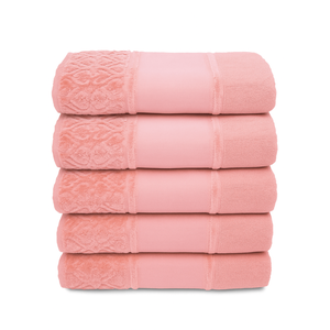 Kit 5 Toalhas Lavabo Döhler Softbella 30x45cm para Bordar Kit 5 Toalhas Lavabo Döhler Softbella Rosê