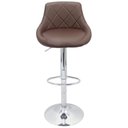 Ver imagem 3 de Kit 6 Banquetas Milano Carmel Estofada Giratória C/ Regulagem - Café