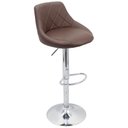 Ver imagem 2 de Kit 6 Banquetas Milano Carmel Estofada Giratória C/ Regulagem - Café