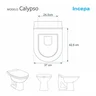 Assento Sanitário Almofadado Calypso Bege Claro (Biscuit) para vaso Incepa - 3