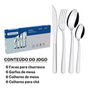 Ver imagem 6 de Jogo de Talheres Faqueiro Inox 24 Peças Búzios Tramontina