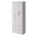 Ver imagem 3 de Guarda-roupa Solteiro Sartori 3 Portas 2 Gavetas Branco - Pnr Móveis