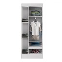 Ver imagem 4 de Guarda-roupa Solteiro Sartori 3 Portas 2 Gavetas Branco - Pnr Móveis