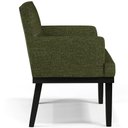 Ver imagem 6 de Kit 02 Poltronas Decorativas para Sala de Estar Base Preto Beatriz W01 Linho Verde - Lyam Decor