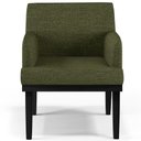 Ver imagem 5 de Kit 02 Poltronas Decorativas para Sala de Estar Base Preto Beatriz W01 Linho Verde - Lyam Decor