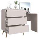 Ver imagem 4 de Cômoda Quarto 135cm com Penteadeira Nuvia Bege C06 - Mpozenato