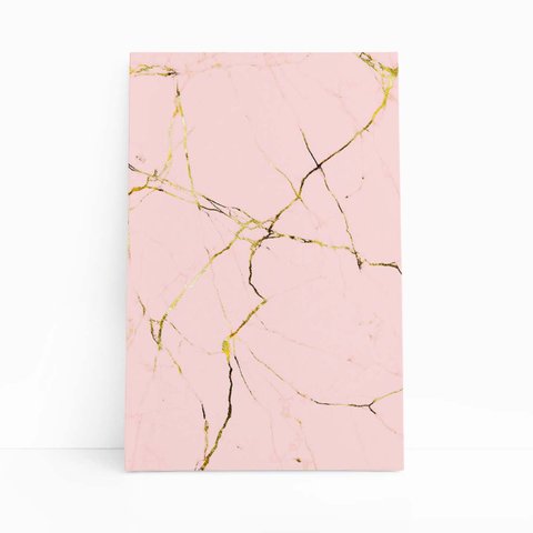 Mármore Dourado e Rose Decorativo Quadro Canvas 60x40cm