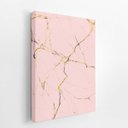 Ver imagem 2 de Mármore Dourado e Rose Decorativo Quadro Canvas 60x40cm