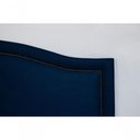 Ver imagem 4 de Cabeceira King Curva Luxo 193x60 Suede Azul - Tachas Fumê