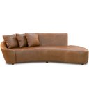 Ver imagem 5 de Sofá 4 Lugares Orgânico Esquerdo Sala Living 270cm Adam T03 Couro Cristal Marrom - Lyam Decor