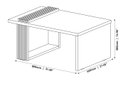 Ver imagem 3 de Mesa de Centro Decorativa Jb 8020 Off White com Nature
