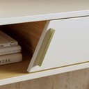 Ver imagem 6 de Aparador Sala de Estar 135cm Pés Metálicos Sofy Off White/Freijo C04 - D'Rossi