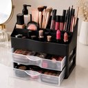 Ver imagem 7 de Organizador Cosmeticos Gaveteiro Duplo Porta Maquiagem Acessorios 2 Gavetas Andares Estante Multiuso