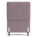 Ver imagem 2 de Cabeceira Cama Box Solteiro Mel 90cm com Frame Veludo Rosê - Desk Design