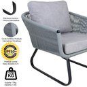 Ver imagem 4 de Poltrona Milão em Alumínio e Corda Sintetica Jardim Trama Original